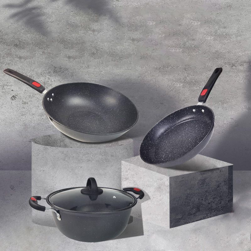 Paket Alat Masak 3in1 Wajan Dan Panci Set Granite Coating 3in1 Teflon Set Cookware Set 3in1 Panci Se