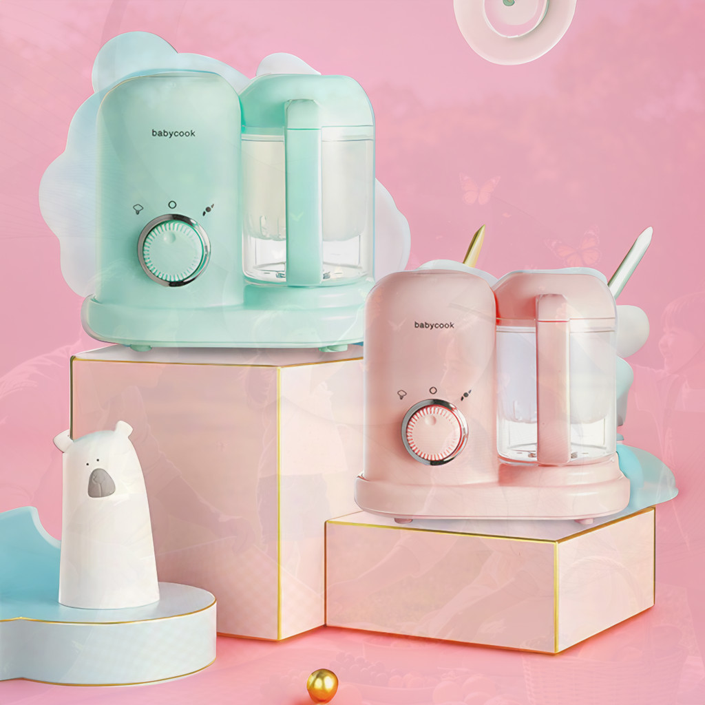 Coconi 5 in 1 Pengolah Makanan Bayi Multifungsi | Pembuat Makanan Bayi Blender Uap Pemanas Susu