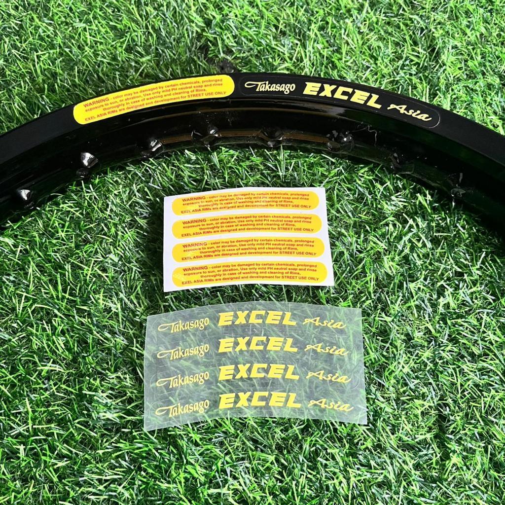 STICKER STIKER VELG TAKASAGO EXCEL ASIA PRINT BERKUALITAS ORI / STICKER TAKASAGO EXEL ASIA - ISI 4 P