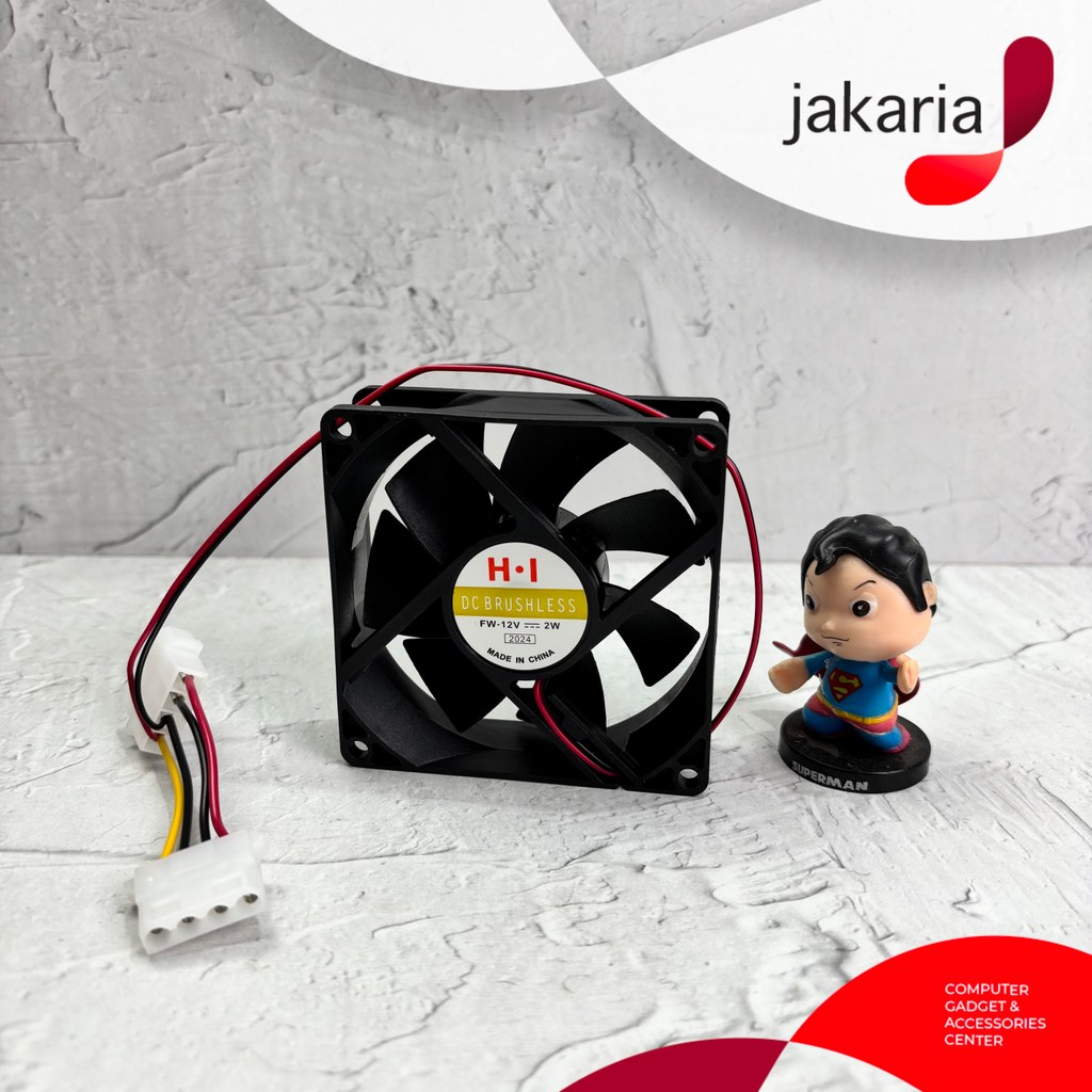 Fan Kipas Casing PC Hitam 8cm Kipas Fan Cooler CPU Komputer 80mm 8 cm