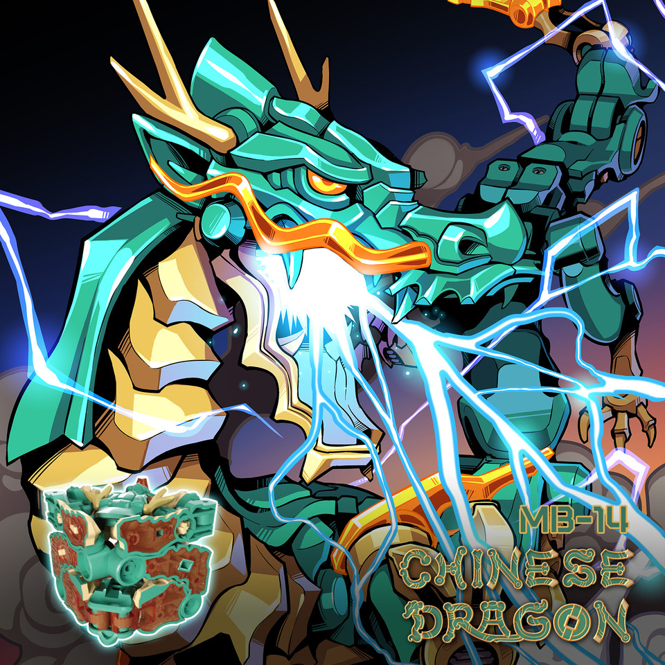 52TOYS MEGABOX MB-14 Chinese Dragon Deformation Toys Action Figure, Collectible Converting Toys Mech