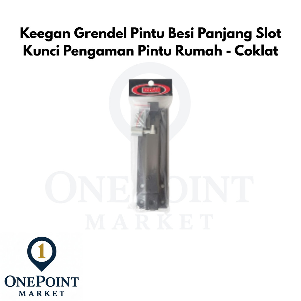 Keegan Grendel Pintu Besi Panjang Slot Kunci Pengaman Pintu Rumah Gudang - Coklat