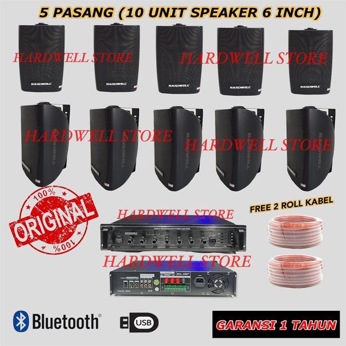 PROMO BIG SALE Paket Sound System Cafe / Sekolah / Masjid Original Hardwell 10 Speaker (STAR 4)