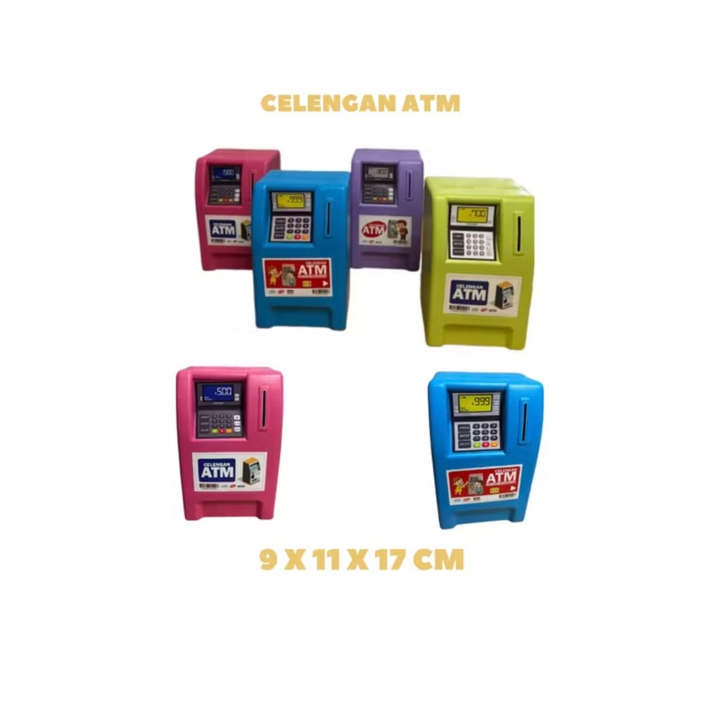 2pc 4pc Celengan Tabungan ATM / Celengan Unik / Mainan anak / Celengan Target ATM Mini Unik  / Soven