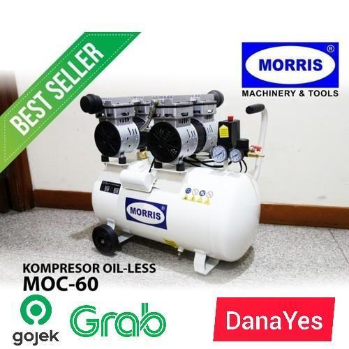 Mesin Kompresor Compresor Compressor Angin Udara  Listrik 2 HP 2-HP 60 Ltr SILENT Otomatis MORRIS