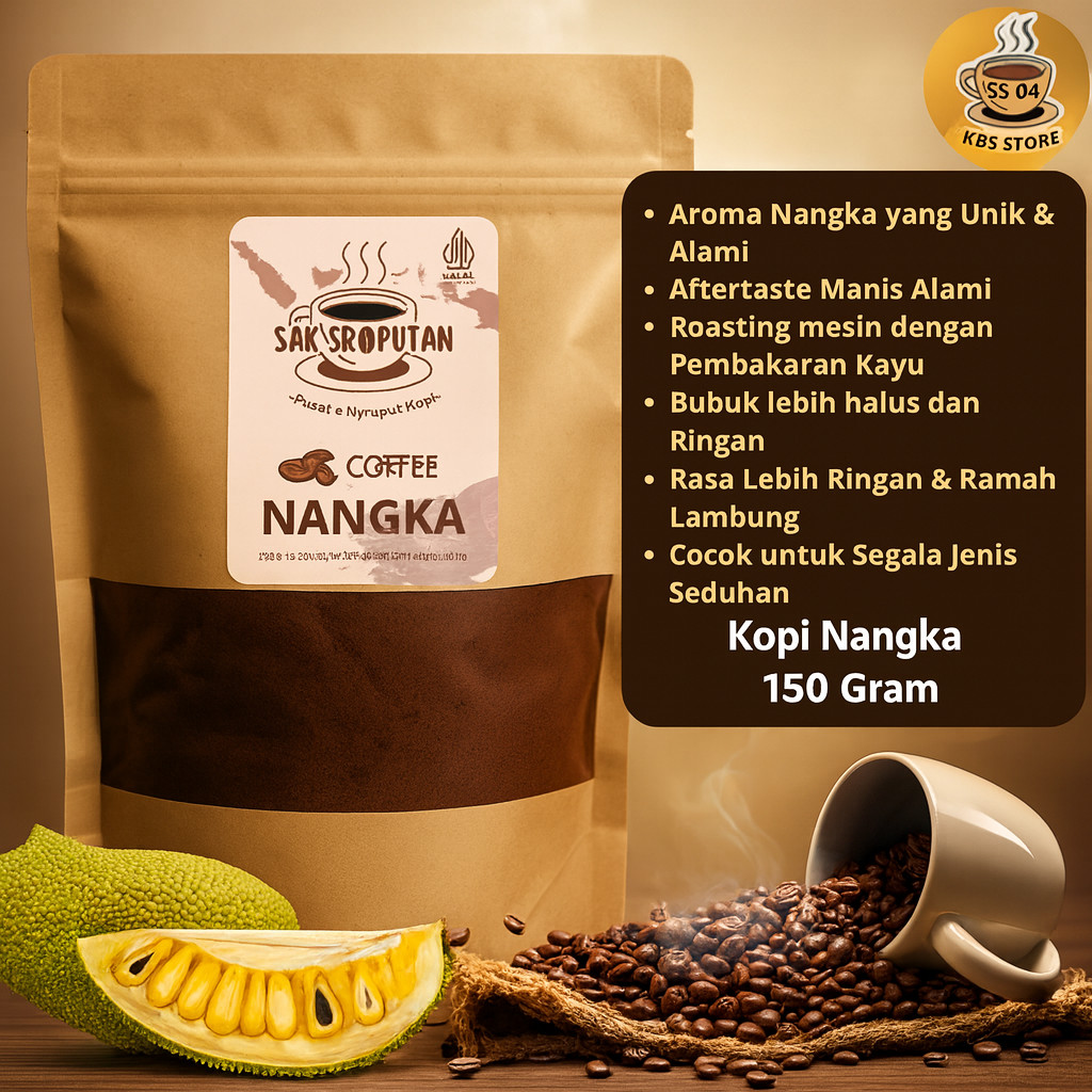 (kbs) Bubuk Kopi Nangka Madu 150 Gram manis harum Nangka mantap aroma buah Nangka bubuk kopi nangka 