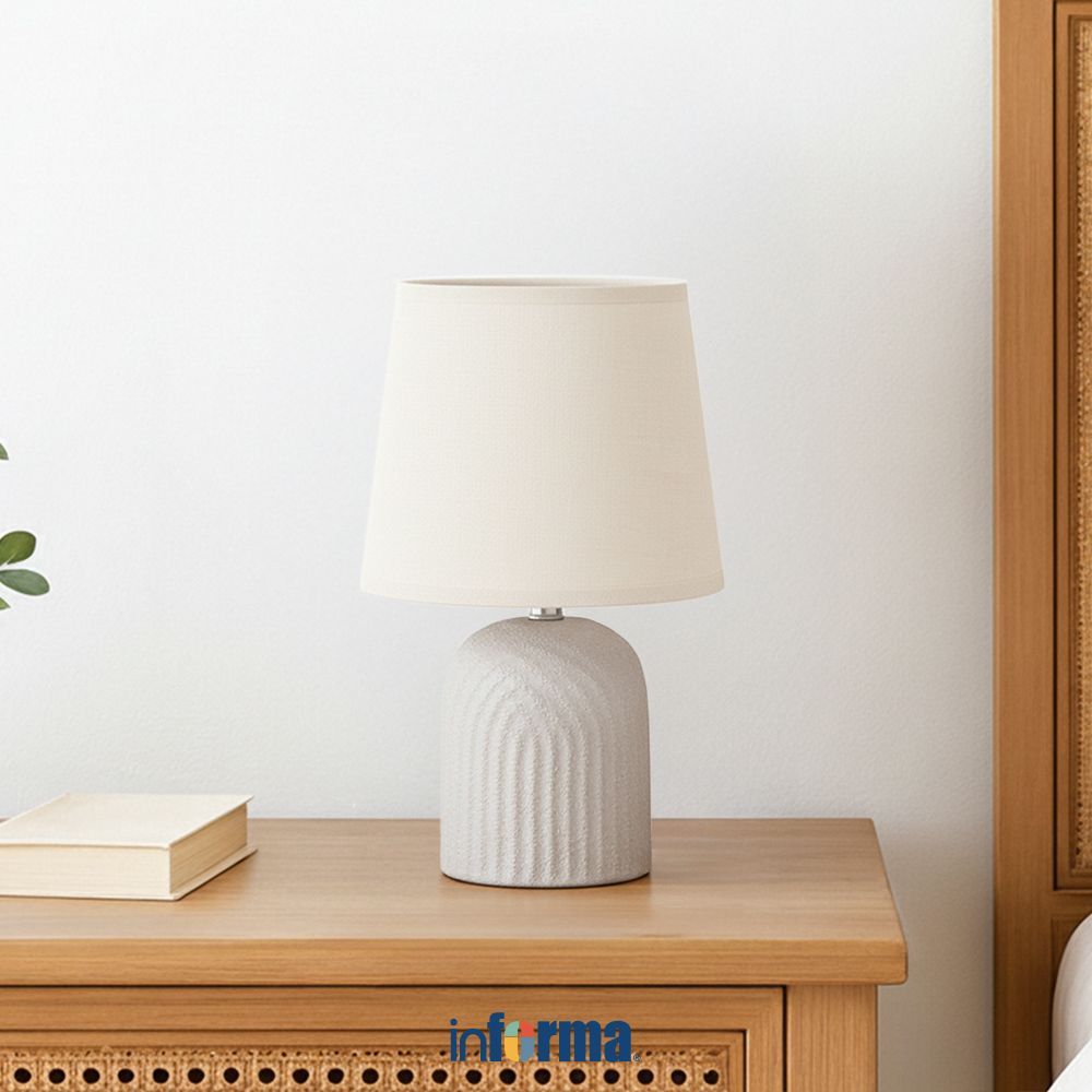 Informa Zev Lampu Meja - Krem Beige Decorative Table Lamp Lampu Dekorasi Meja Serbaguna Alat Peneran