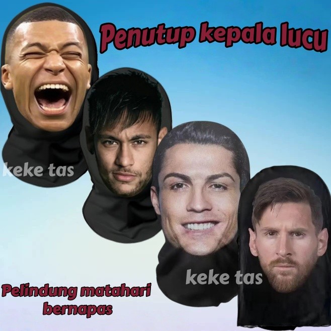 Masker wajah abstrak/Topeng Lucu/Masker 3d/Buff Masker/Topeng 3d Cosplay Sepotong Jaring