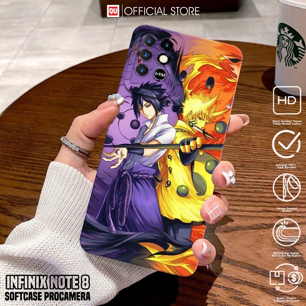 Case Infinix Note 8 - Casing Infinix Note 8 Terbaru Motif Anime NRT - Softcase Hp Infinix Note 8 - S