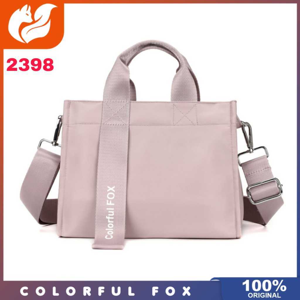 TRISANSHOP Colorful fox ori - Tas selempang colorful fox 2398 nilon waterproof tas selempang wanita