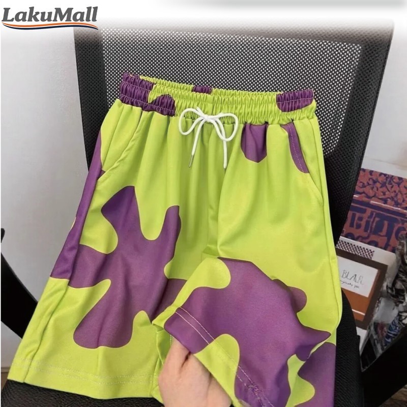 Celana Pendek Boxer Pria Motif Patrick Star Kartun Lucu Untuk Pantai Dan Surfing Celana Kolor Santai