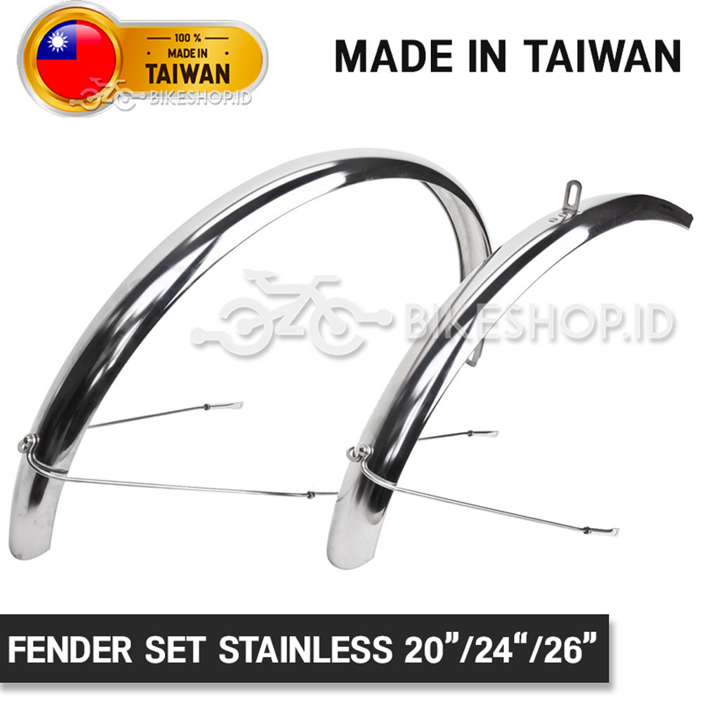 Fender Selebor Spakbor 26" 24" 20" Sepeda MTB Mini CTB Warna Stainless Taiwan | High Quality