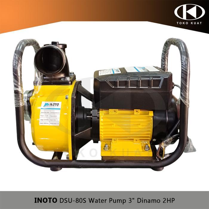 Pompa 3" Irigasi Listrik INOTO DSU-80S Water Pump Dinamo 2HP Sedot Sawah Kolam Empang