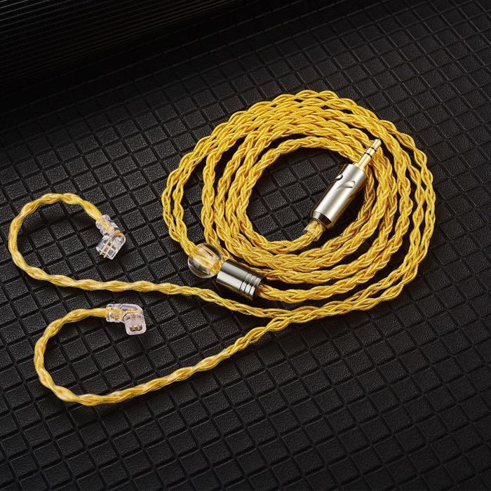 QKZ T1 Kabel Upgrade 200 Cores 8 Strand Qdc for KZ QKZ TRN - GOLDEN