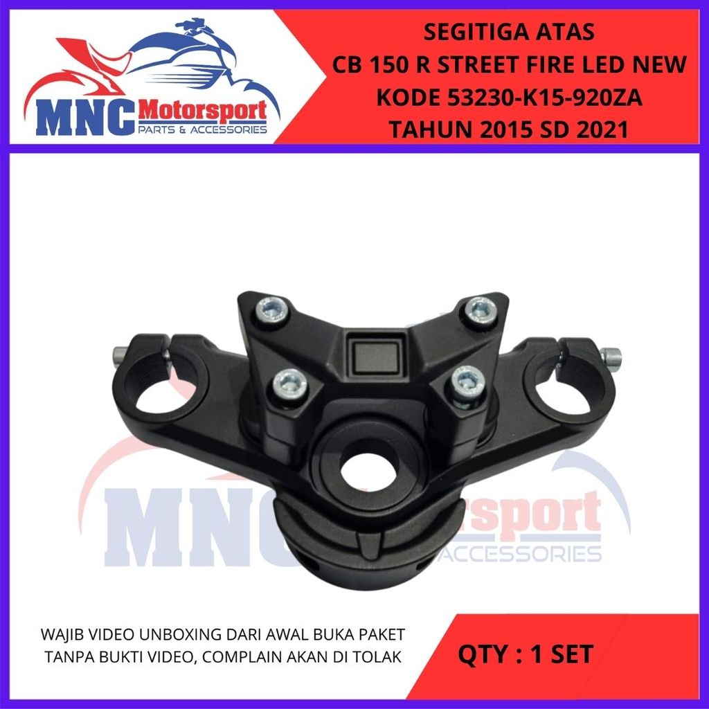 SEGITIGA STANG ATAS PLUS RAISER CB 150 R STREET FIRE LED NEW KODE K15 920ZA TAHUN 2015 SD 2021