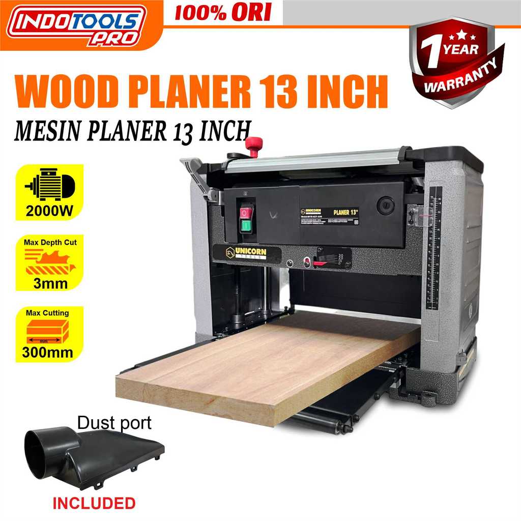 Planer Thicknesser Planer Mesin Ketam Serut Duduk UNICORN TOOLS