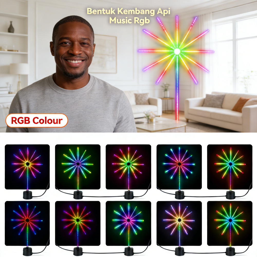 Dekorasi Bunga Api Music Bentuk Led 5050 Rgb Full Colour Sensor Aplikasi Sambung / Led 5050 Automati