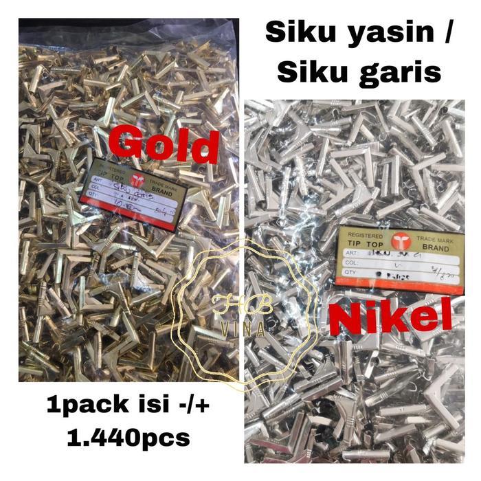 READY 10gross siku garis / siku yasin / siku buku agenda - Silver, Pack(10gross)