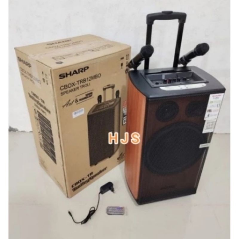 SHARP TROLLEY SPEAKER AKTIF SYSTEM 12 INCH CBOX-TRB12MBO
