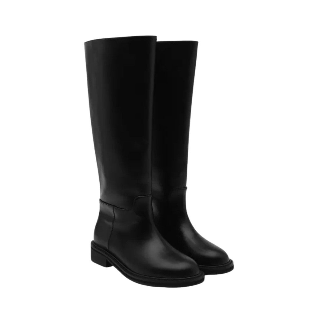 Sepatu Wanita Sappun Ellui Square Long Boots (3cm) Black