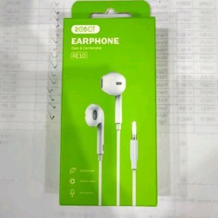 HEADSET ROBOT RE10 FULL BASS STEREO - Handsfree Earphone Hetset Handset Henset Hedset Bas