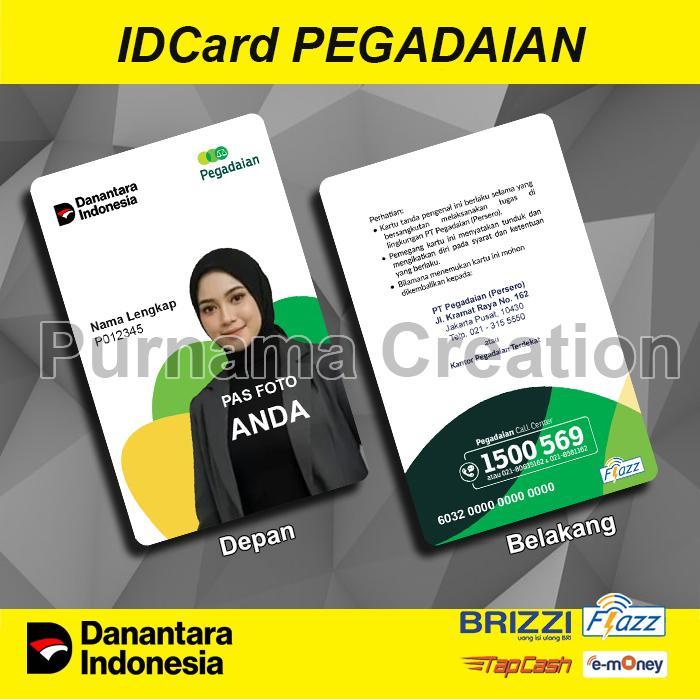 READY SIAP KIRIM ID Card Danantara PEGADAIAN Nametag Idcard BUMN Bisa Etoll dan NFC HP - E-Money Man