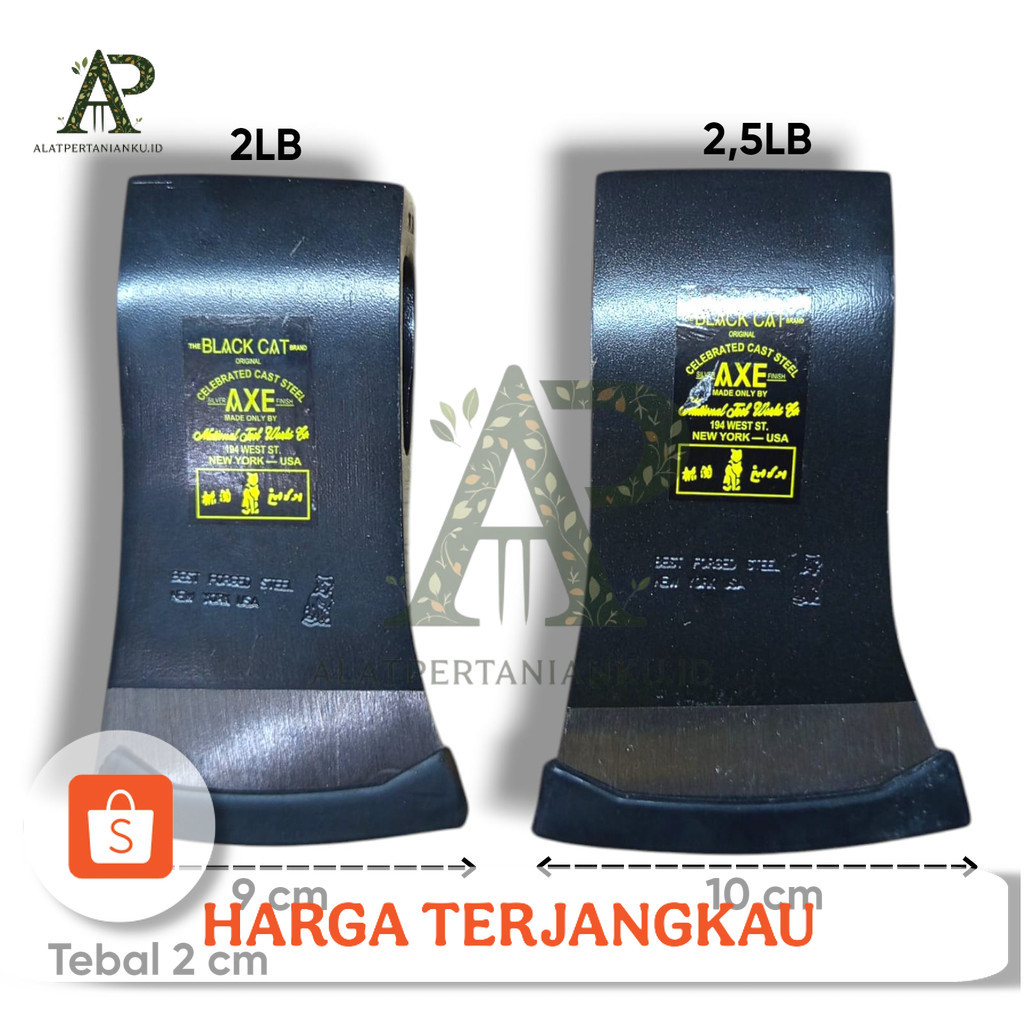 KAMPAK KAYU MERK BLACKCAT 2,5LB DAN 2LB ORIGINAL BAJA TEBAL PREMIUM (ALATPERTANIANKU.ID)