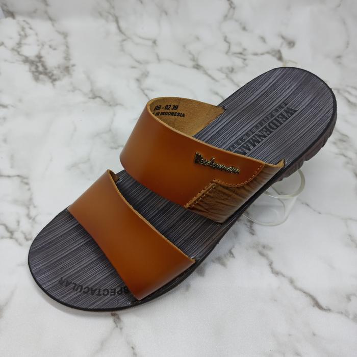 GRATIS ONGKIR Sandal Weidenmann Sandal Pria Kulit Rb02 - Tan, 38 ( BISA COD )