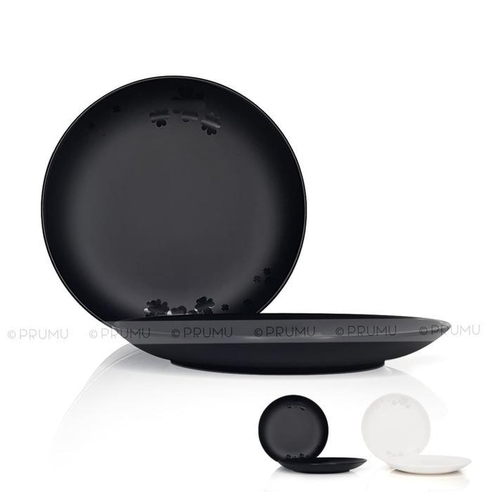 Piring saji melamin 7"- piring cafe resto - piring hotel kue - V3307 - Hitam