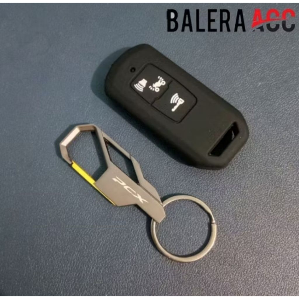 Paket gantungan kunci Pcx160 Dan cover remote silikon Remote Pcx160