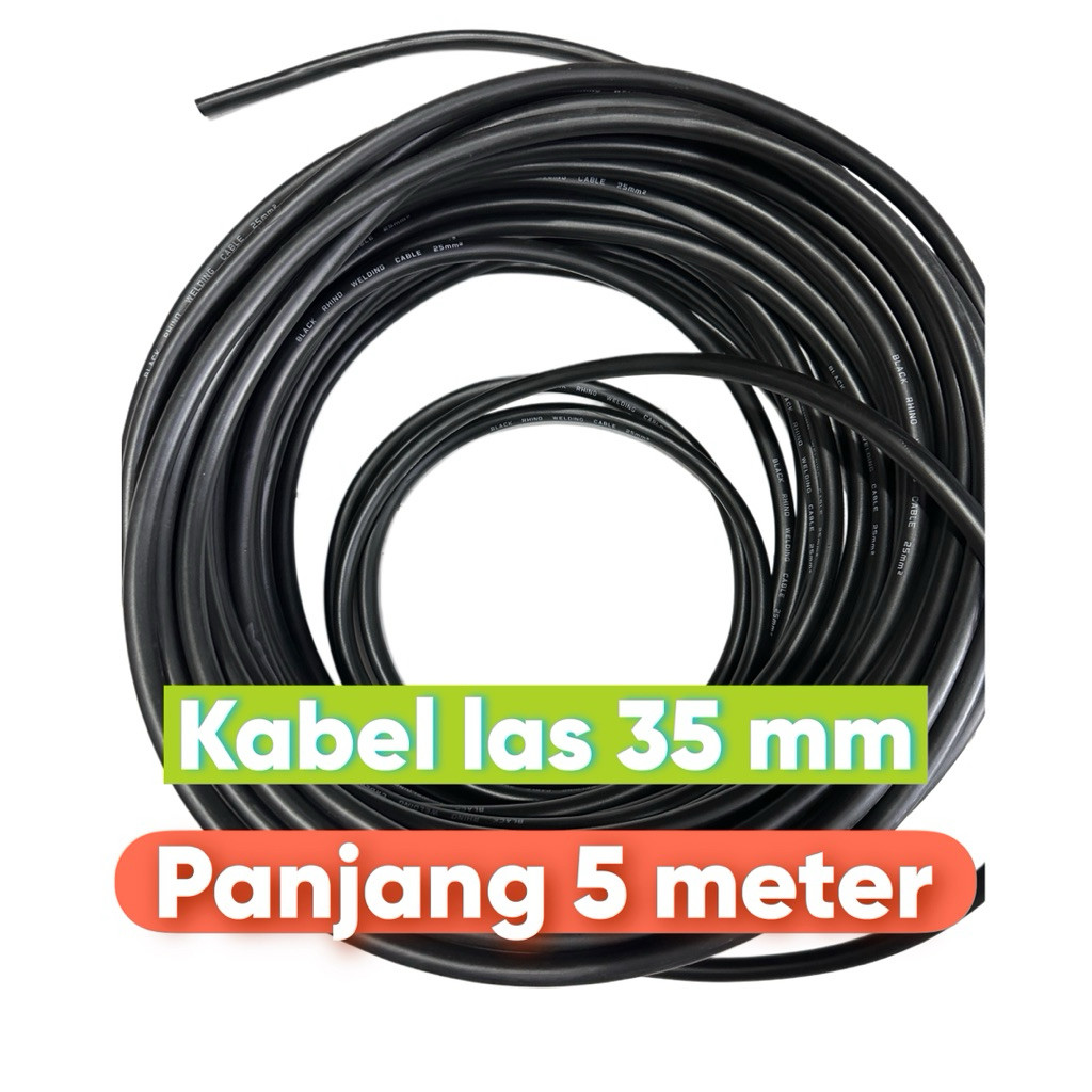 Kabel las 5 meter 35 mm RHINO kabel las listrik 35mm kabel trafo las rhino kabel las 900 watt 450 wa