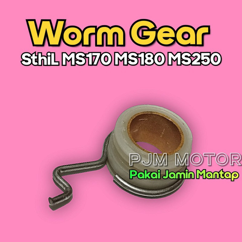 Ms250 Worm gear Gigi pompa oli mesin chainsaw senso sinso stihl sthil Ms170 Ms180 Ms250