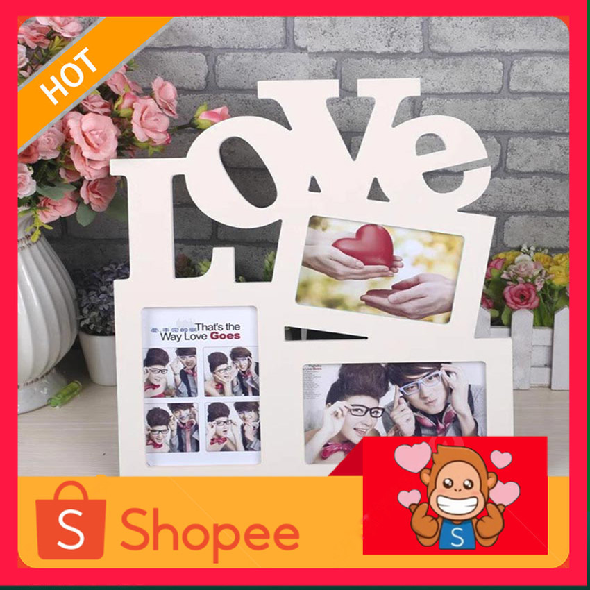 Frame Bingkai Foto Aesthetic Kado Ulang Tahun Cewek Gift Kado Wedding Gift "Love" / Frame Kado Gift