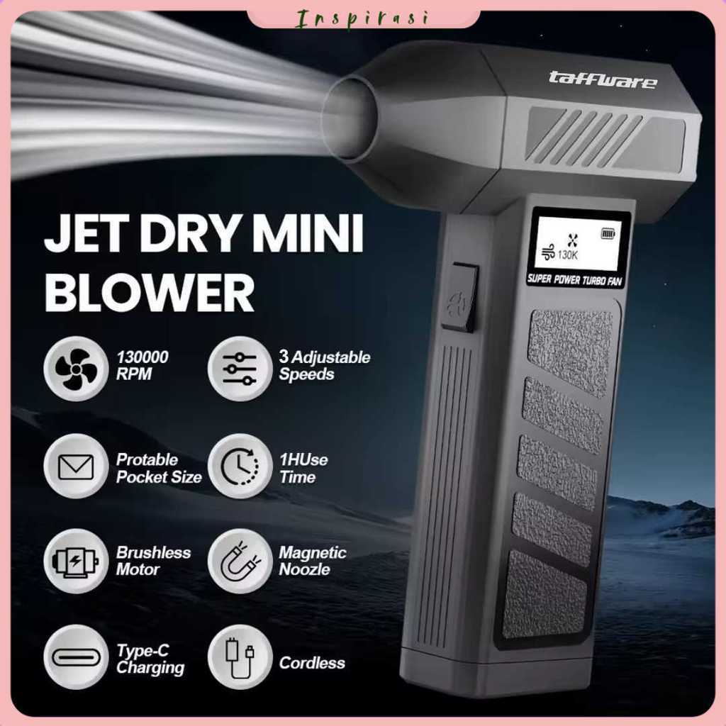 Taffware Mini Turbo Violent Air Blower Cordless Jet Portable 130000RPM - P30