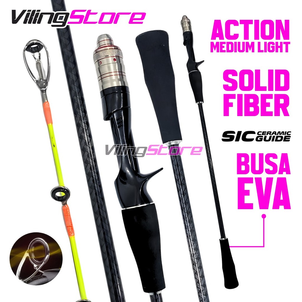 Joran Pancing Jigging Casting Fiber Solid Medium Light Ring SIC Ceramic Guide Anti Karat Super Kuat