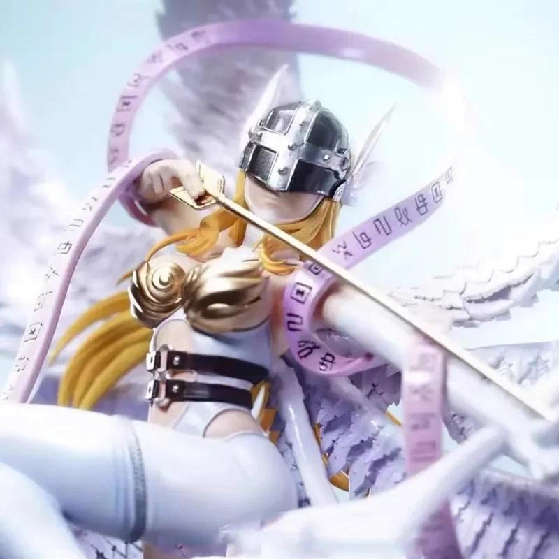 26cm Digimon Adventure Figure Angewomon Figures Archery Angewomon Figurine Doll Statue Collection Mo