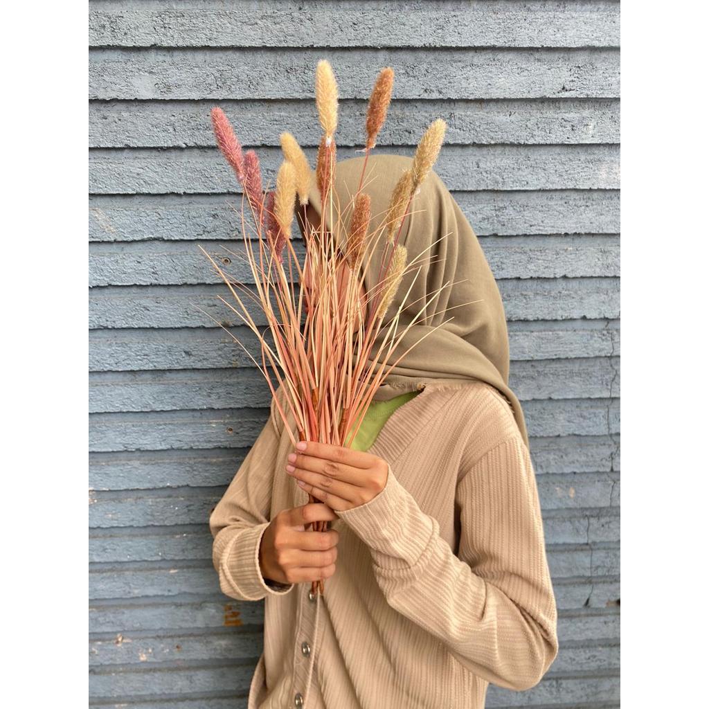 TERLENGKAP RUMPUT ILALANG BUNNY TAIL ARTIFICIAL rumput ilalang hiasan dekorasi MAHAR BUNGA PALSU