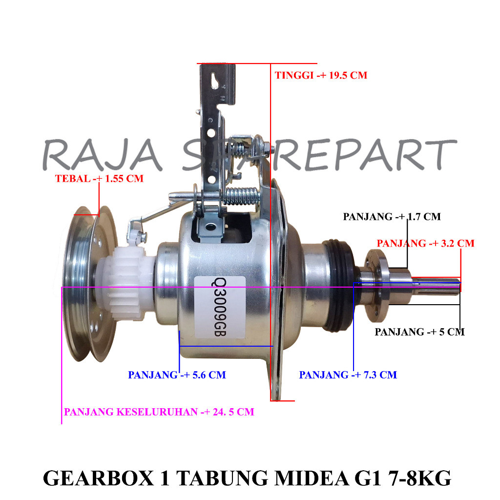 GIRBOX Mesin Cuci / Gearbox 1 Tabung MIDEA G1 7-8KG G1TMD7