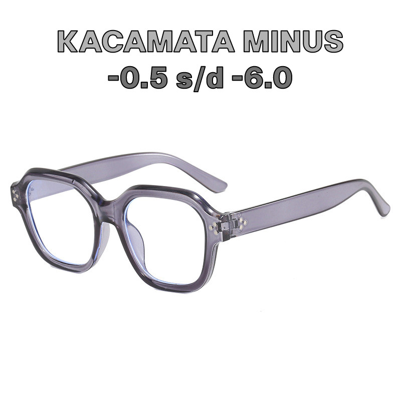 Kacamata Minus -1 Sampai -6 1084 Fashion Korea Anti Blue Light anti Radiasi Model Kotak Kacamata Bac