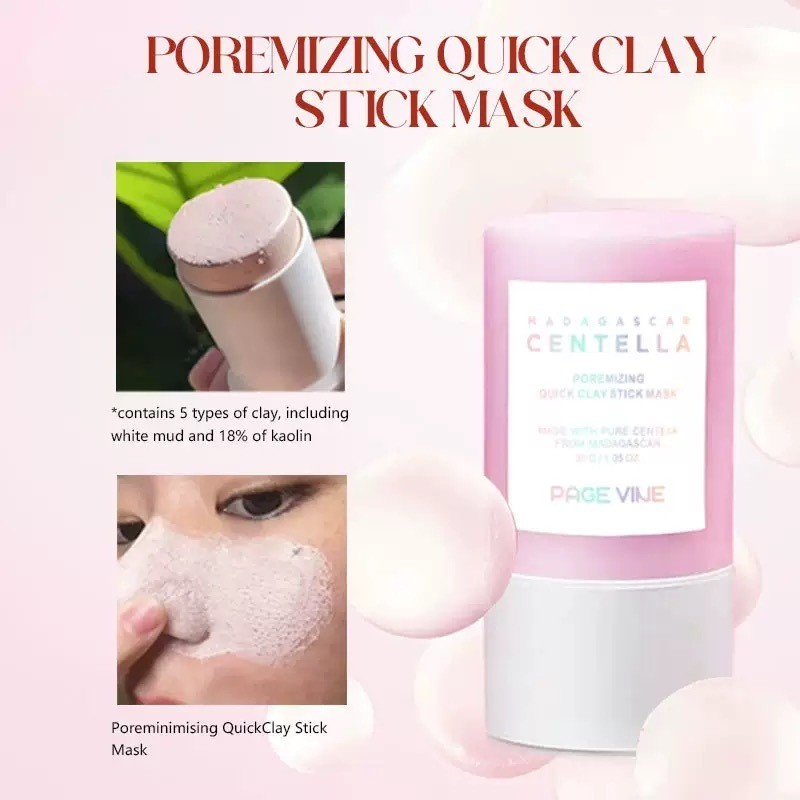 Pink Salt Facial Cleansing Mud Stick Soften Old Keratin Clean Pores Skin Softening Moisturizing Impr