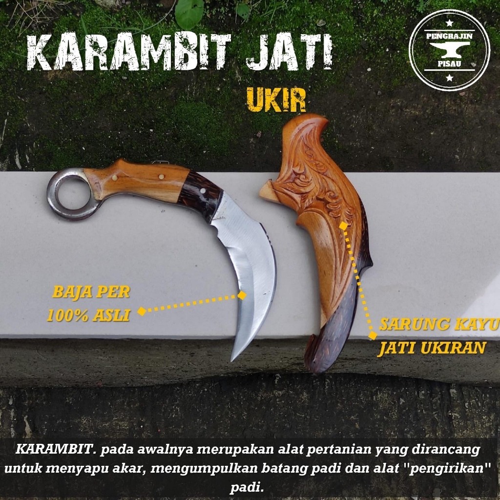 Kerambit Krambit Karambit Silat Kayu Jati