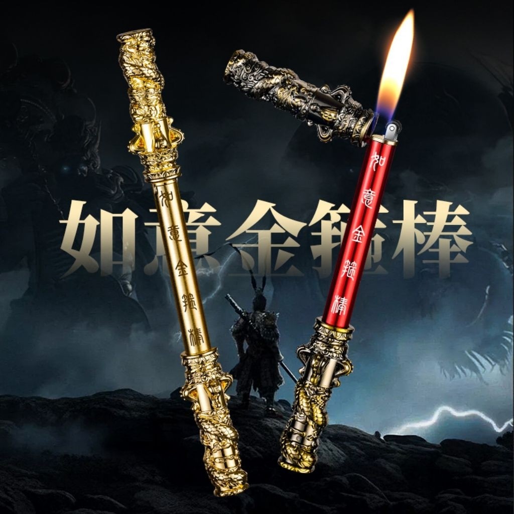 New Korek api tongkat wukong black myth, tongkat sungokong isi ulang gas