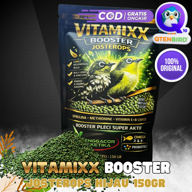 Voer Vitamixx Booster Josterops Hijau 150g Voer Pleci Gacor Pakan Pleci Harian Voer Pleci Molting