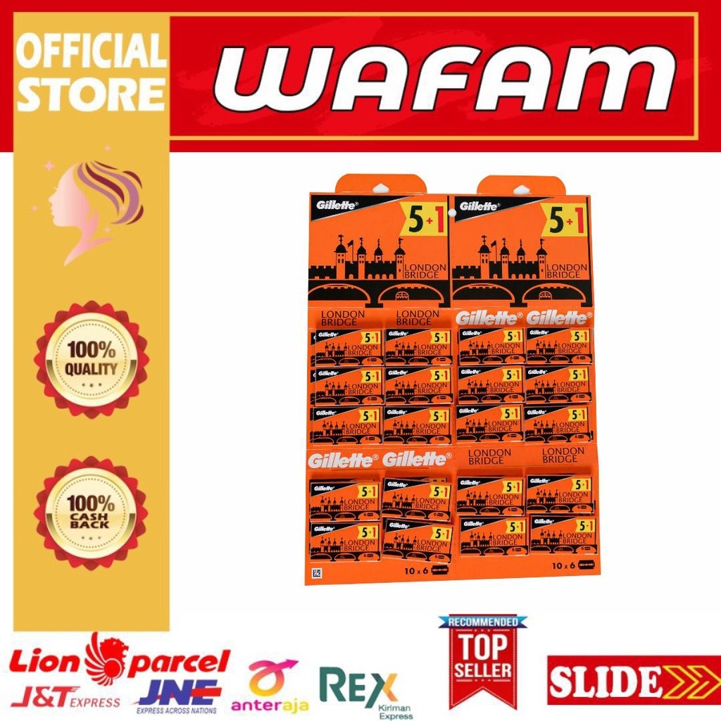 Sienna|| PISAU SILET RAZOR LONDON BRIDGE BARBER PANGKAS SALON ISI 100 PCS SILET