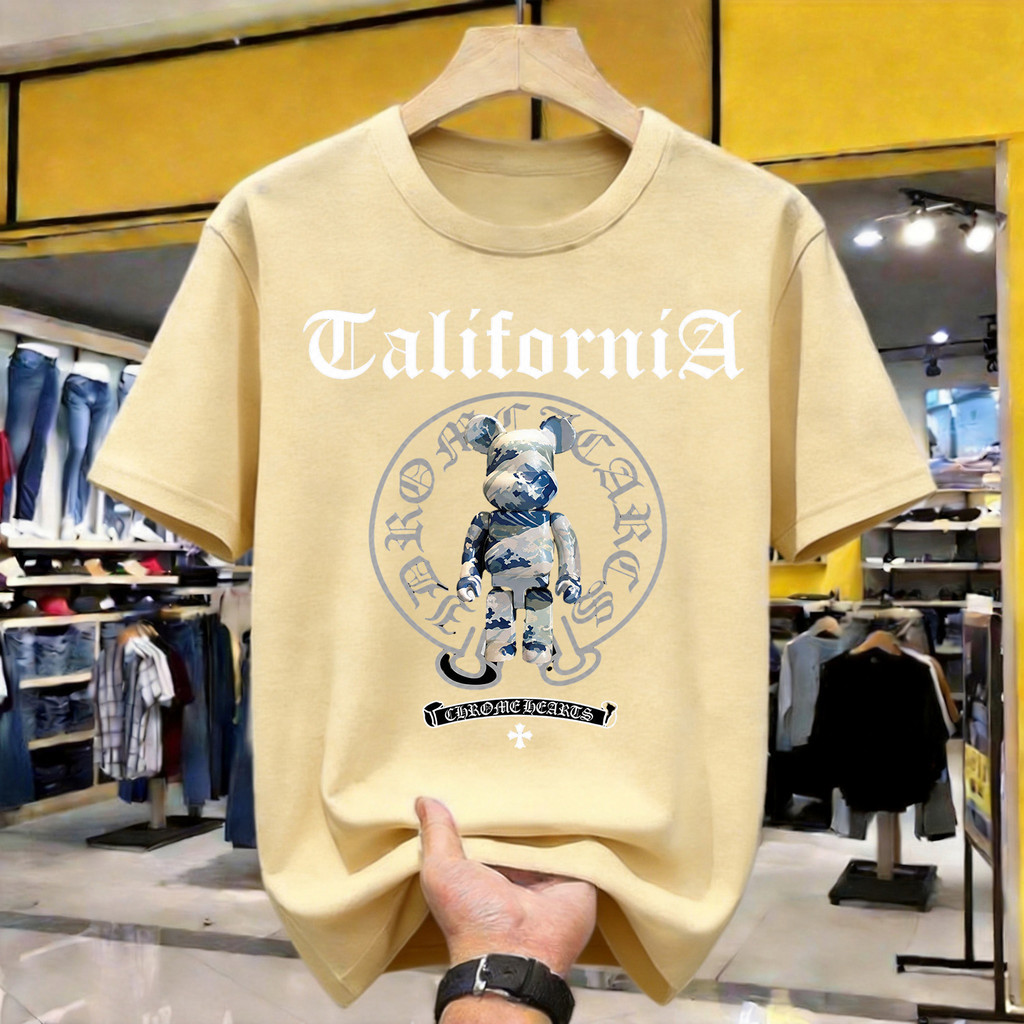 California Chrome Hearts Bearbrick Kaos Polos Katun Premium Tebal 210GSM Original Indonesia Size Len
