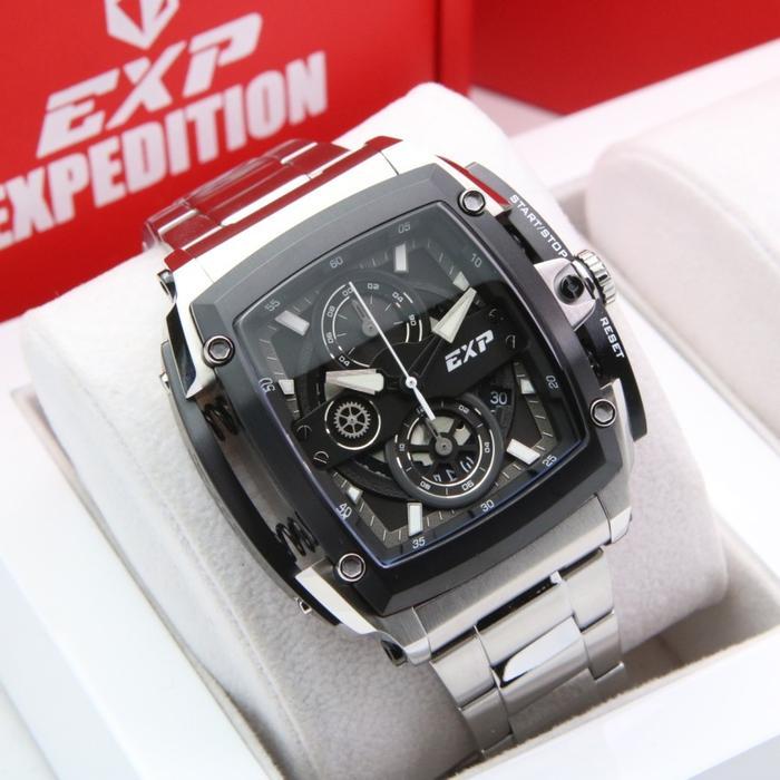 JAM TANGAN PRIA EXPEDITION EXP 3008 / E3008 ORIGINAL - SILVER BLACK