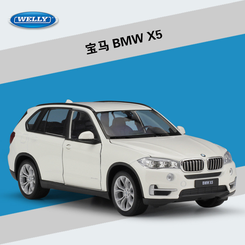 Welly 1:24 Bmw X5 White Off-road Vehicle Simulation Alloy Car Model Collection Gift Toy e-casting Ca
