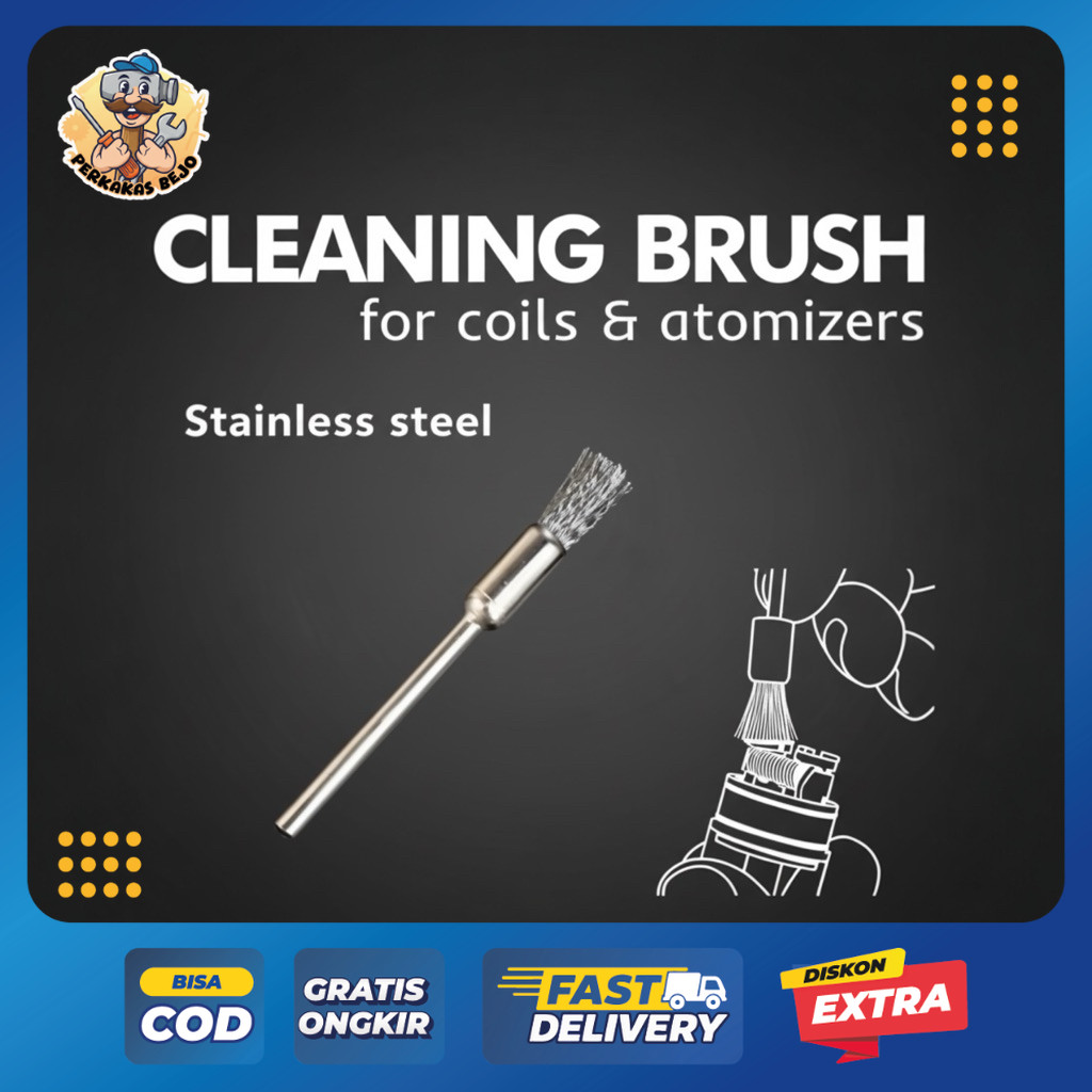 PEMBERSIH COIL - Stainless Coil Cleaner Sikat Kawat Pengikis Karat dan Noda Logam - Perkakas Bejo