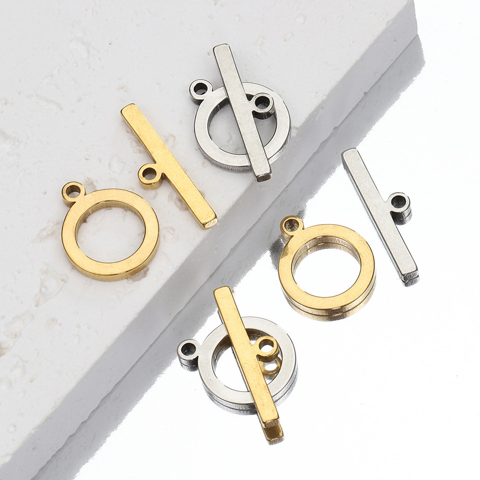 5Sets Stainless Steel Flat OT Toggle Clasps DIY Jewelry Making Necklace Bracelet Supplies