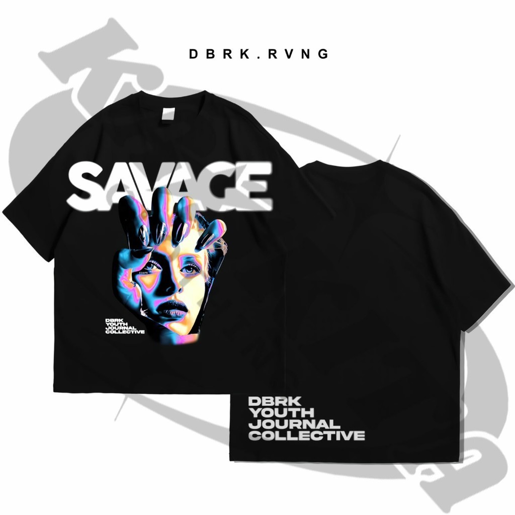 OVERSIZED T-SHIRT - HANDFACE - BLACK - DBRK RVNG " SAVAGE " | kaos kasual,kaos vintages,kaos skena,k